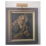 Framed Oil Mountain Patriarch E Thomasson