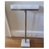 Marble Top Plant Stand Brass Metal Finish