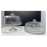 Cake Stand and Covered Pie Dish