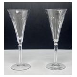 Pair of Waterford Crystal Champagne Flutes