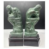 Green 'The Thinker'  Bookends