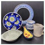Royal Copenhagen Plate with Pottery Pieces