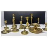 Assorted Brass Candlesticks