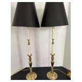 Brass Candlestick Buffet Lamps