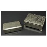 White Metal Trinket Boxes