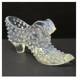 Opalescent Hobnail Cathead Slipper