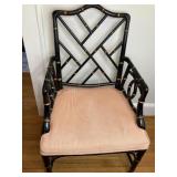 Black Lacquered Chippendale Style Chair
