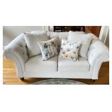 Tufted Rolled Arm Love Seat