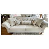 Tufted Rolled Arm Couch