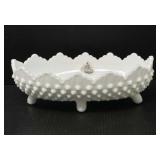 Fenton Hobnail Milk Glass Pickle Dish