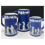 Wedgwood Blue Jasperware Pitchers