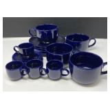 Blue Stoneware Espresso and Mug Sets