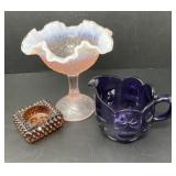 Vintage Art Glass Compote