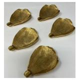 Mid Century Gold Tone Ash Trays