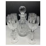 Wine Glasses with Decanter