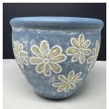 Blue Ceramic Garden Pot