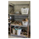 Metal Shelving Unit Including Contents