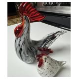 Art Glass Chickens