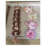 "Welcome" and Gardening Signs