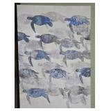 Sea Turtle Art, Textured Paint on Canvas