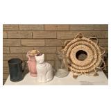 Cat, Vase, Mug, Wall Decor