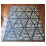 Blue and White Rug - Flatweave Collection