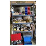 Metal Shelf With Assorted Hardware