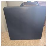 Folding Black Table, Four Chairs