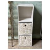 Storage Shelf with Fabric Cubes