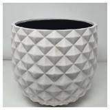 Southern Patio Pineapple White Ceramic Planter