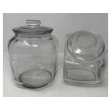 Two Glass Cookie Jars