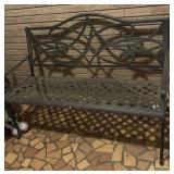 Black Metal Bench