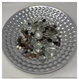 Pier1 Hammered Bowl with Glass Gems