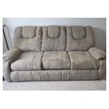 Faux Suede Recliner Sofa