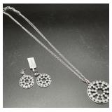 Sterling Silver Verity Clear Stone Necklace