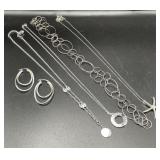 Sterling Silver Necklaces with Earrings