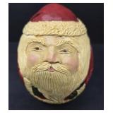 Hand Carved Egg Shaped Santa