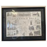 Framed Map of Gloucester Road