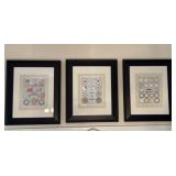 Framed Illustrations of China Patterns