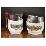 Gemco Spice of Life Creamer and Sugar Bowl