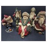 Collection of Christmas Resin Santa