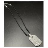 Sterling Silver Dog Tag Pendant