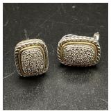 14KT Gold and Sterling Silver Earrings