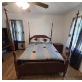 Broyhill Full Size Four Poster Bed Cherry Finish