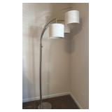 Silver Tone Arc Floor Lamp