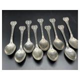 Egyptian Revival Scarab Demitasse Spoons
