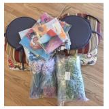 Collection of Cushions, Flags and Faux Flowers