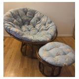 Papasan Chair and Ottoman