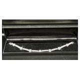 Sterling Silver with Clear Stones Bracelet