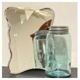 Antique Mason Jar with Mirror